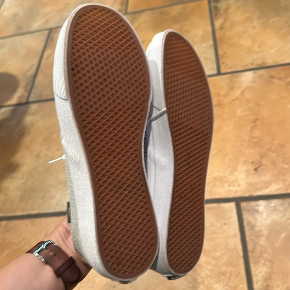 Vans Light Gray Canvas Sneakers - Picture 7 of 8